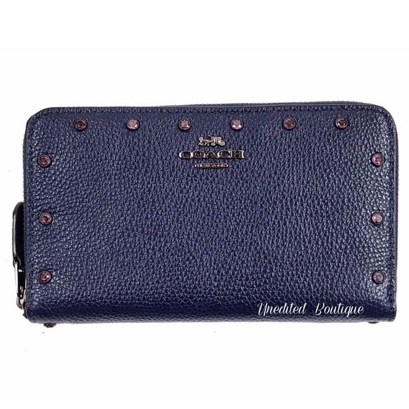 Coach Handbags - COACH Medium Zip Around Wallet With Crystals